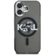 Karl Lagerfeld vāciņš iPhone 16 IML Glitter Karl & Choupette MagSafe, melns