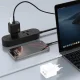 Dudao A28PCEU PD 45W GaN tīkla lādētājs ar 2x USB-C un USB-C kabeli, melns