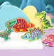 Bakalu koka šņorēšanas spēle Dinozauri KZ0978