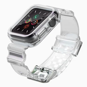 Silikona siksniņa ar ietvaru Apple Watch 42mm - Melna