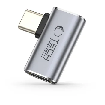 Tech-Protect Ultraboost AA01 leņķa USB-C adapteris, pelēks