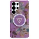 Guess Glitter Flowers MagSafe vāciņš Samsung Galaxy S25 Ultra, violets