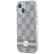 DKNY iPhone 15 / 14 / 13 vāciņš IML Checkered Mono Pattern MagSafe, bēšs