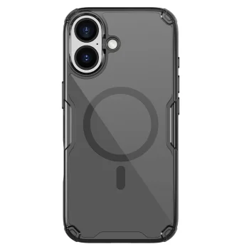 Nillkin Nature TPU Pro Magnetic vāciņš iPhone 17 Pro ar MagSafe atbalstu, caurspīdīgi melns