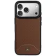 Mercedes Leather Wood Effect Curve MagSafe vāciņš iPhone 17 Pro Max, brūns