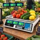 Elektroniski tirdzniecības svari ar cenu aprēķinu, akumulators, 40 kg / 2 g