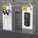 Ārējais akumulators Dudao K15MAX 30000mAh PD 22.5W ar iebūvētiem kabeļiem, melns