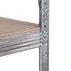 Humberg 4817 metāla stūra plaukts 180x90x40 cm, 5 plaukti, sudraba