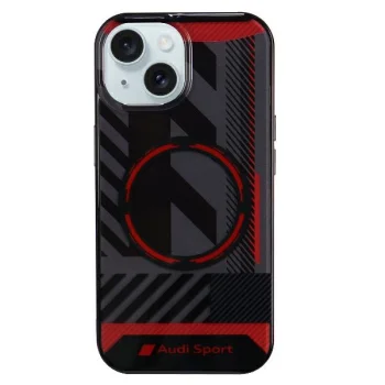 Audi IML Sport MagSafe vāciņš iPhone 15 / 14 Plus 6.7", melns