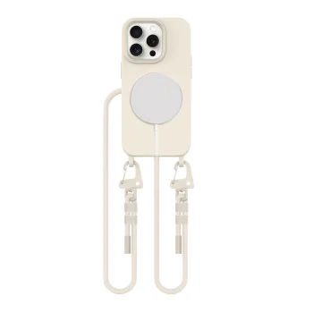 Tech-Protect iPhone 15 Pro vāciņš MagNecklace MagSafe, bēšs