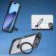 Dux Ducis Aimo Mag vāciņš iPhone 17 Air ar magnētisko gredzenu un statīvu, melns