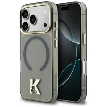Karl Lagerfeld IML K Head Logo MagSafe vāciņš iPhone 17 Pro, melns