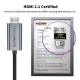 Tech-Protect UltraBoost USB-C uz HDMI 2.1 video kabelis 8K 60Hz 300 cm, pelēks