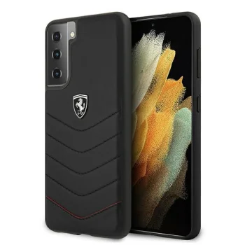 Ferrari Galaxy S21 vāciņš Off Track Quilted, melns