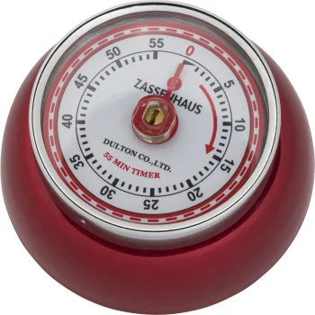 Mehāniskais virtuves taimeris Zassenhaus Speed, magnētisks, sarkans metālisks