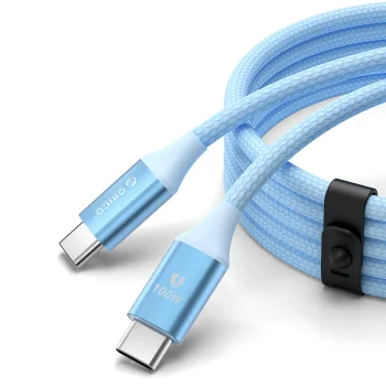 Orico CDX USB-C uz USB-C kabelis 100W 5A Power Delivery 1m, zils