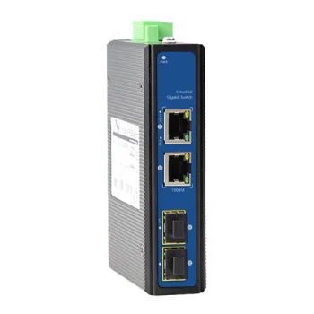 Industriālais PoE slēdzis 2x Gigabit PoE + 2x SFP Uplink, 45W