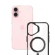 3mk iPhone 16 vāciņš Satin Armor MagCase ar MagSafe, caurspīdīgs ar melnu rāmi