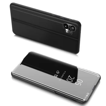 Atverams vāciņš Nothing Phone 1 Clear View Case, melns
