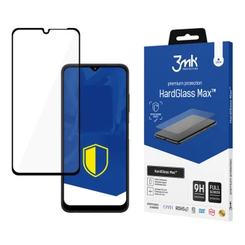 Aizsargstikls 3mk HardGlass Max, Samsung Galaxy A22 5G, melns