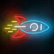 Neolia NNE18 Rocket LED neona lampa, daudzkrāsains
