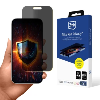3mk Apple iPhone 17 ekrāna aizsargplēve Silky Matt Privacy