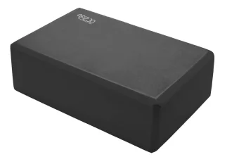 4Fizjo Jogas Klucis Bloks Paliknis Stabilizācijas Kubs Vingrinājumiem 23x15x7.6cm, Melns | Fitness Cube Yoga Block