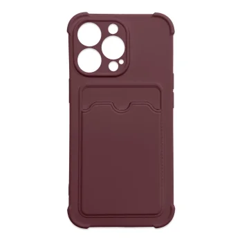 Apple iPhone X / Xs 10 5.8" Silicone Wallet Card Case, Raspberry | Silikona Vāciņš Maciņš Apvalks Bampers