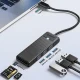 Orico PAPW3AT-C3 USB-C centrmezgls ar 3x USB-A 3.0 un karšu lasītāju, 0.15m, Melns
