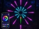 Viedā RGB LED salūta gaisma ar lietotni un tālvadības pulti, daudzkrāsaina