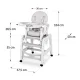 Ricokids 7090 Sinco 5-in-1 barošanas krēsliņš, pelēks
