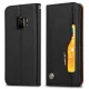 Samsung Galaxy S9 (G960F/DS) PU Leather Wallet Book Case Cover, Black | Vāks Maciņš Maks Grāmatiņa Apvalks