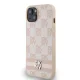DKNY iPhone 15 Plus / 14 Plus vāciņš Checkered Mono Pattern, rozā