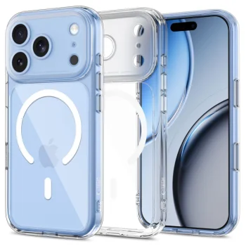 Tech-Protect MagPeak MagSafe CC vāciņš iPhone 18 Pro / 17 Pro, caurspīdīgs