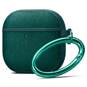 Maciņš Spigen Urban Fit priekš AirPods 4 ar karabīni, zaļš