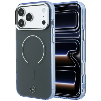Mercedes Double Layer Iconic Logo MagSafe vāciņš iPhone 18 Pro Max / 17 Pro Max, tumši pelēks