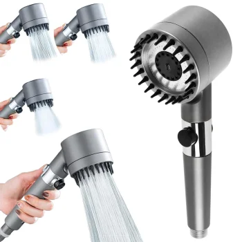 Dušas uzgalis ar filtru un 3 režīmiem, ūdeni taupošs ar Stop pogu