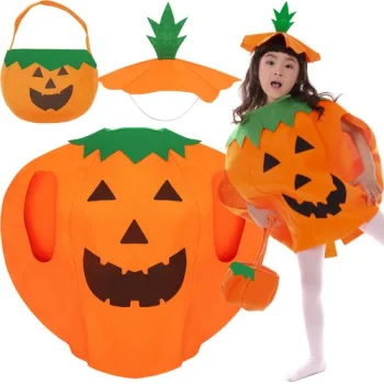 Kruzzel Ķirbja kostīms bērniem, 3 daļas, oranžs