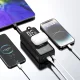 Dudao K15Max 30000mAh 22.5W Ārējais akumulators ar USB-C un Lightning kabeļiem, Balts