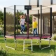 4Fizjo CLASSIC dārza batuts bērniem, 252 cm (8FT), rozā/melns