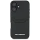 Karl Lagerfeld vāciņš iPhone 16 HC Grained PU Cardslot Metal Elong, melns