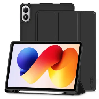 Atverams planšetdatora vāciņš TechProtect SmartCase Pen, Poco Pad M1 / Redmi Pad 2 Pro 12.1, melns