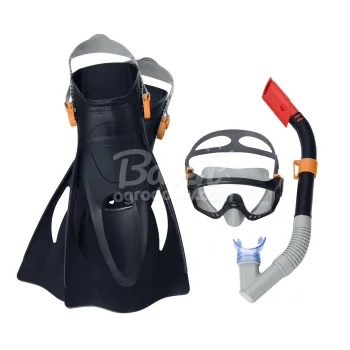 Bestway 25020 niršanas komplekts (maska, caurulīte, pleznas 41-46), melns