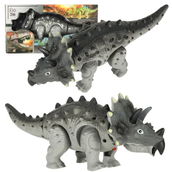 Tālvadības dinozaurs - RC Triceratops - staigā, spīd un rūc l Remote-controlled dinosaur - RC Triceratops - walks,...