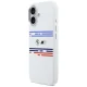BMW M Silicon Horizontal Line MagSafe vāciņš iPhone 17 - Balts