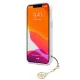 Guess iPhone 13 mini vāciņš 4G Strap Charm, caurspīdīgs