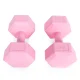 Modernhome HCD-10-PK sešstūra hanteles, 2 x 5 kg, rozā