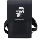 Karl Lagerfeld KLWBSAKCPMK universāla telefona somiņa Saffiano Karl & Choupette, melna