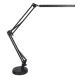 LED galda lampa ar USB, regulējamu roku un 2 stiprinājumiem KX2988, melna