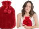 Plīša Gumijas Termofors, Liels, Ar Mīkstu Kažokādas Pārvalku | Plush Rubber Thermofor Warmer Large In Cover Soft...